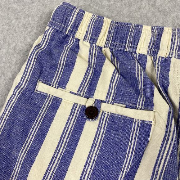 Katin Shorts Mens S Blue White Striped Cotton Linen Relaxed Short - Picture 5 of 7